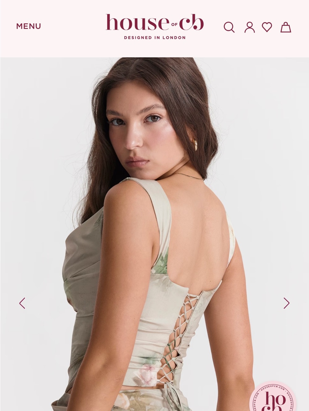 House of CB Una Vintage floral corset - Picture 2 of 6